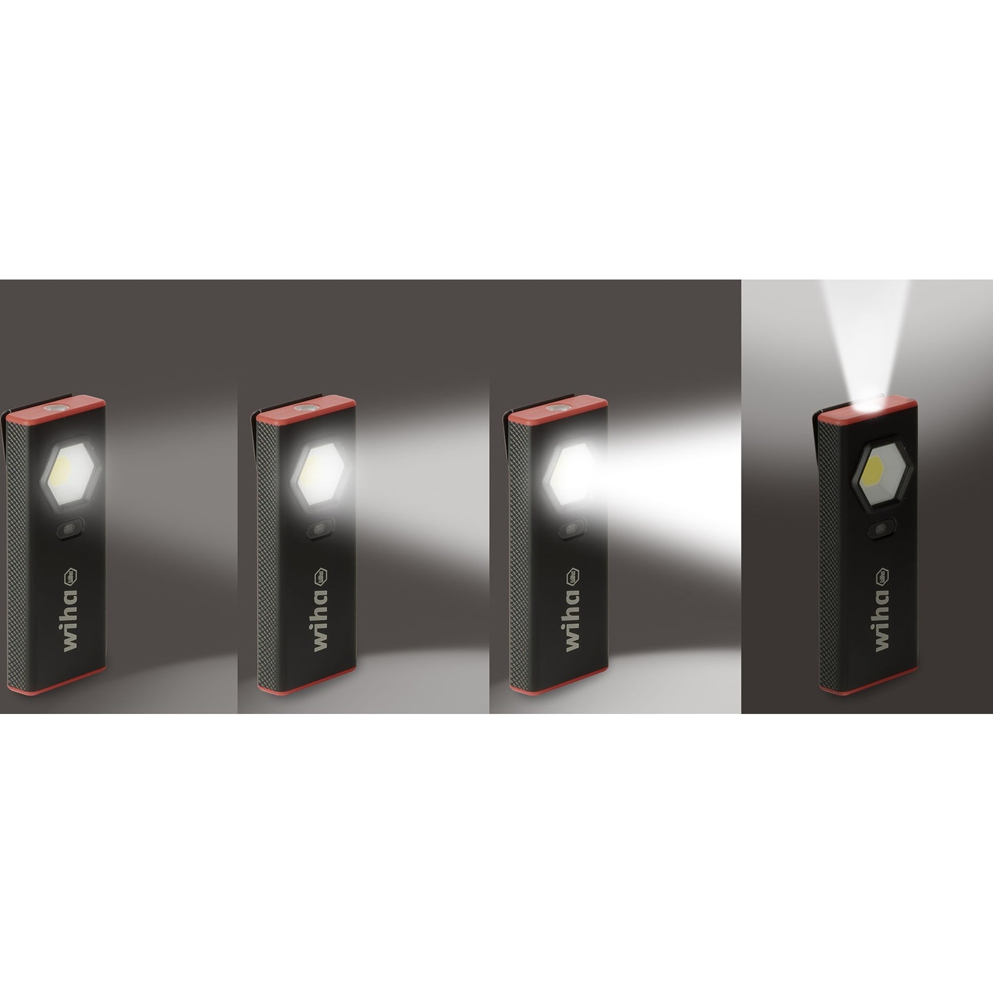 Wiha handlamp 1.200 lm zaklamp (zwart rood, 80-1200lm)