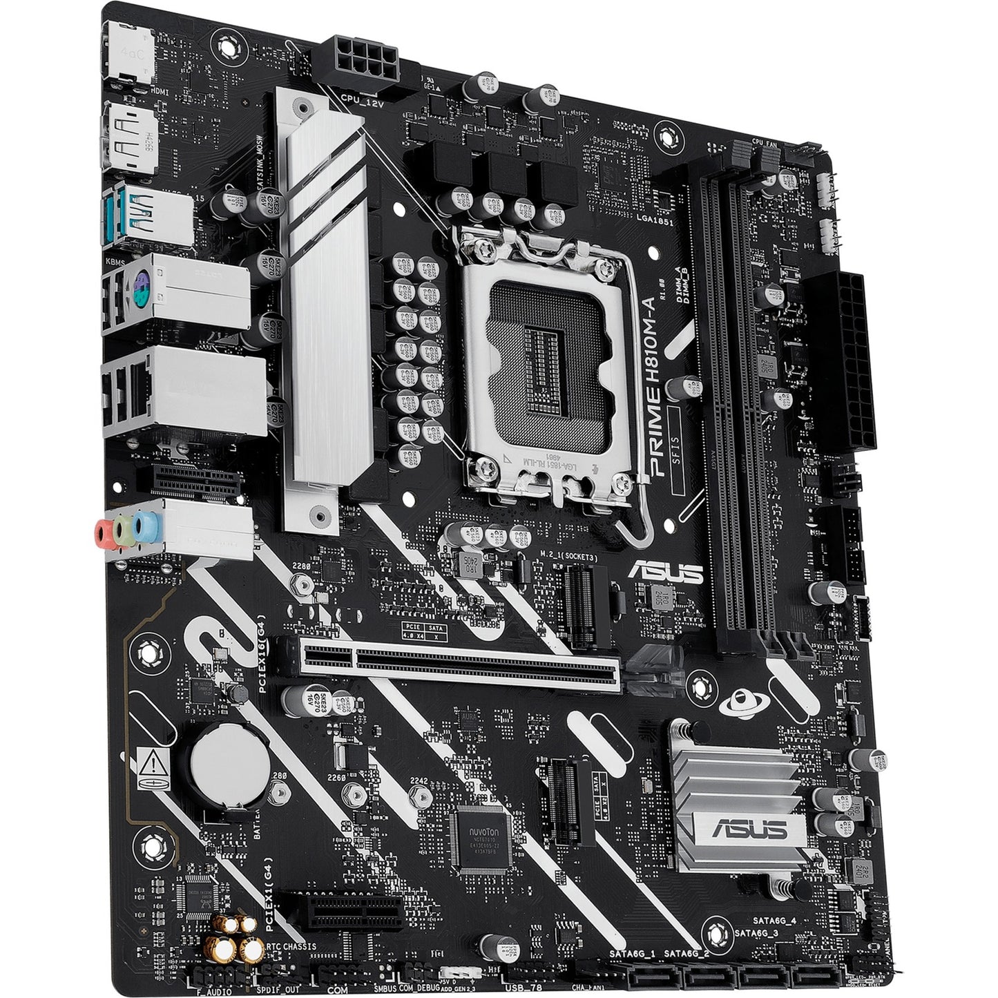 ASUS prime h810m-a-csm socket 1851 moederbord (raid, gb-lan, sound, µatx)