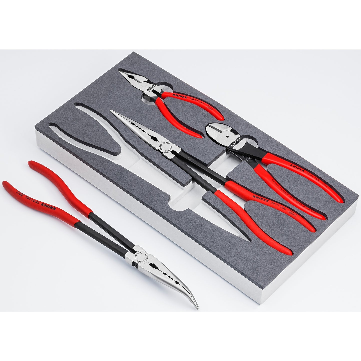 KNIPEX tangen-set automotive 00 20 01 v16 tangenset (rood zwart, 4-delig)