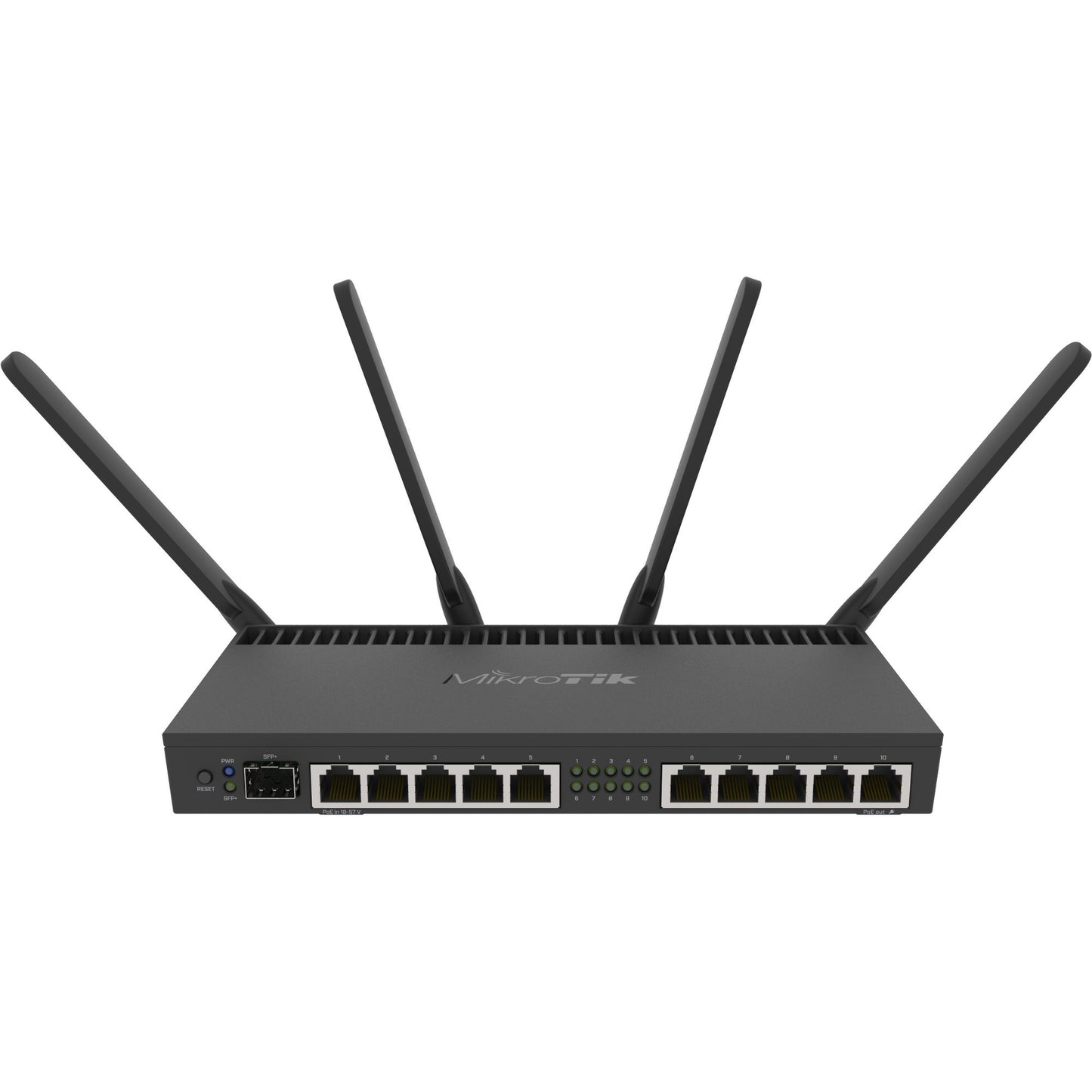 MikroTik rb4011igs+5hacq2hnd-in router (zwart, annapurna alpine al21400 cpu, sfp+, wi-fi 5)