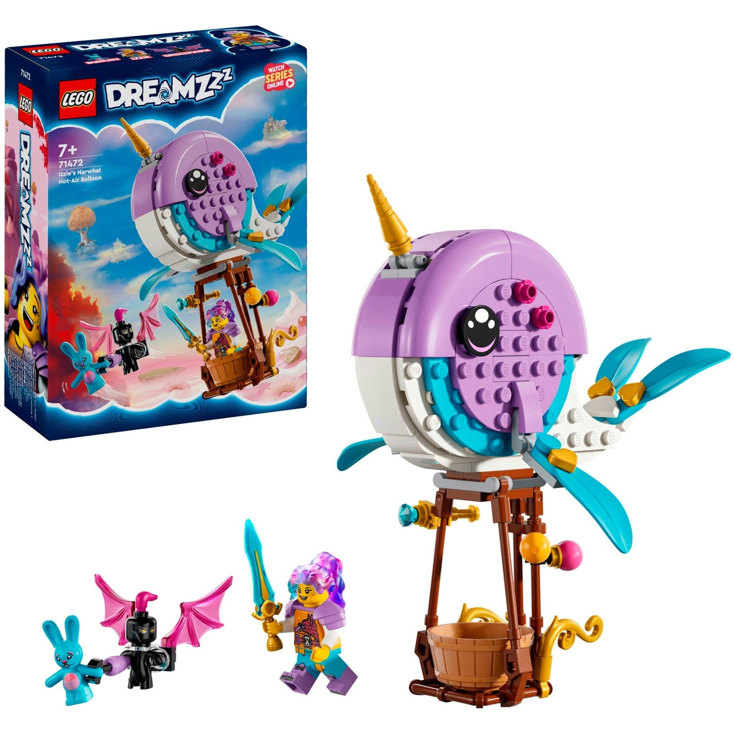 LEGO dreamzzz - izzie's narwal-luchtballon constructiespeelgoed (71472)