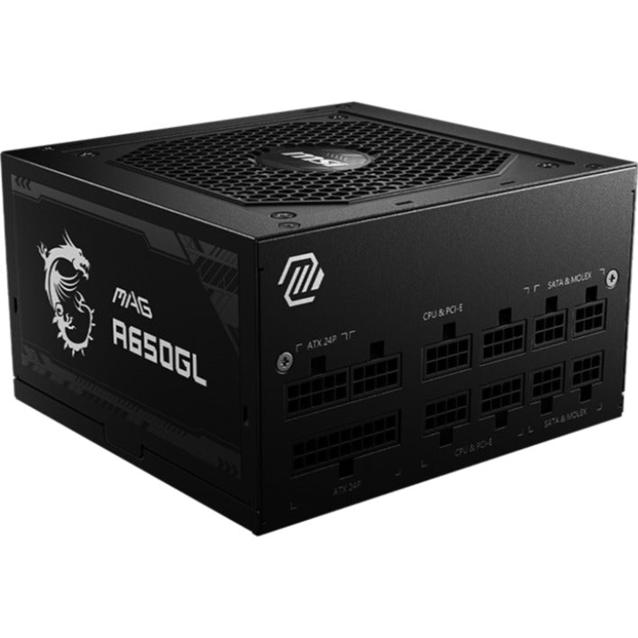 MSI mag a650gl pcie5 modulaire 650 watt voeding (zwart, 4x pcie)