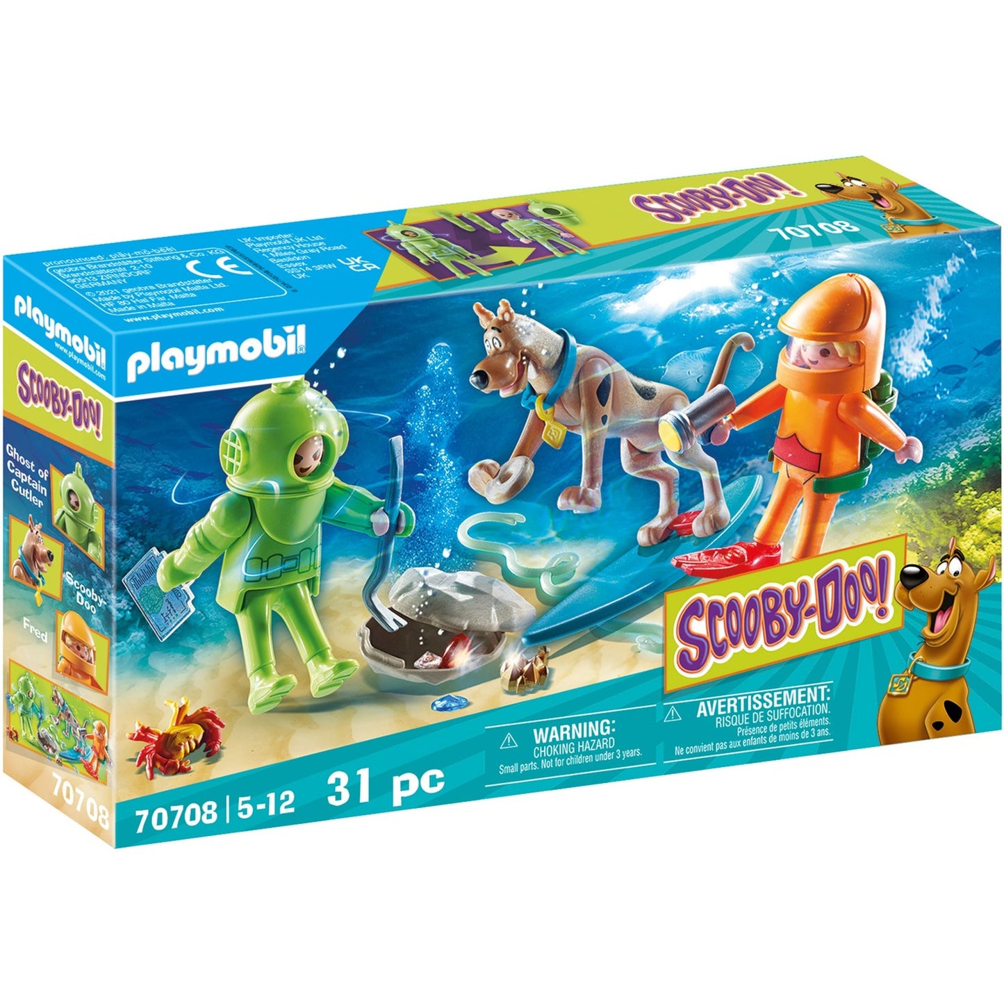 PLAYMOBIL scooby-doo! - avontuur met ghost of captain cutler constructiespeelgoed (70708)