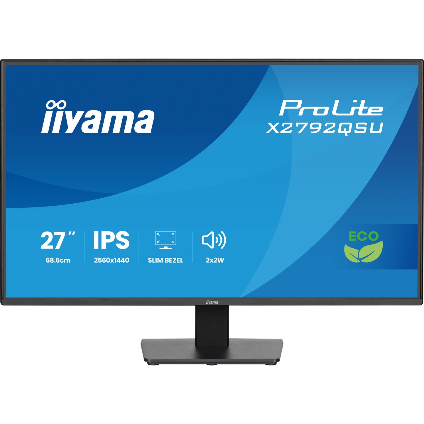 Iiyama prolite x2792qsu-b1 27 monitor (zwart, hdmi, displayport, 2x usb-a, usb-b, 120 hz)