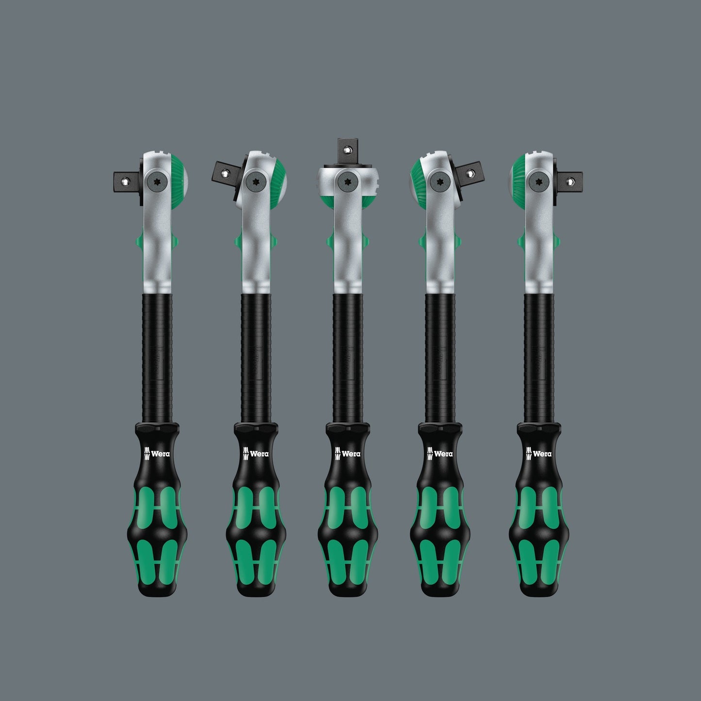 Wera 8100 sc 2 zyklop speed-ratelset, 1 2 , 37‑delig gereedschapsset (zwart groen, snelheidsratel met draaibare kop)