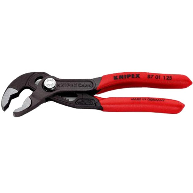 KNIPEX cobra 125 mm zweedse- waterpomp-tang (rood, gekartelde gripvlakken)