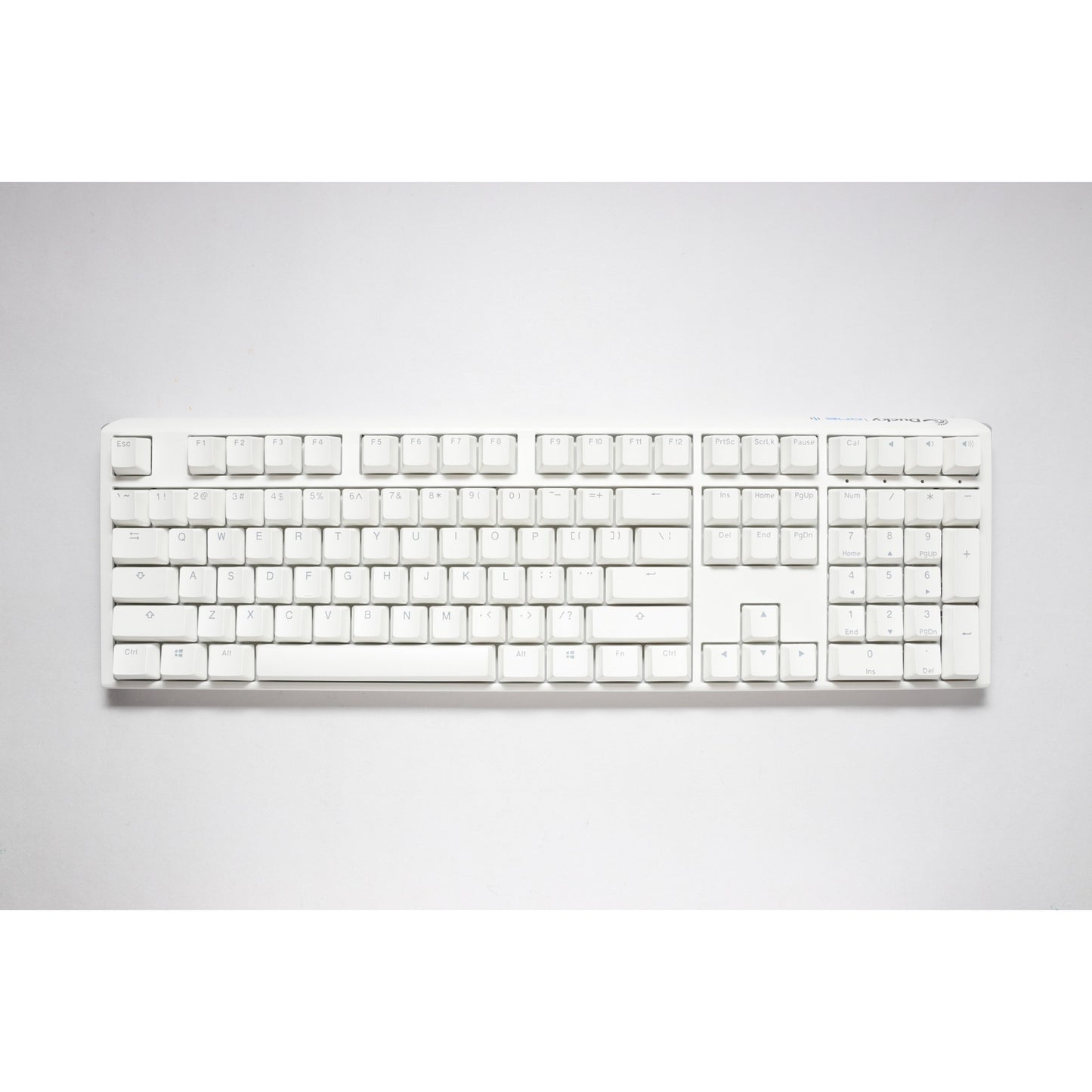 Ducky one 3 classic pure white rgb mechanisch toetsenbord (wit, us lay-out (qwerty), cherry mx speed silver, 100%, rgb led, double-shot pbt, hot-swappable, quack mechanics)