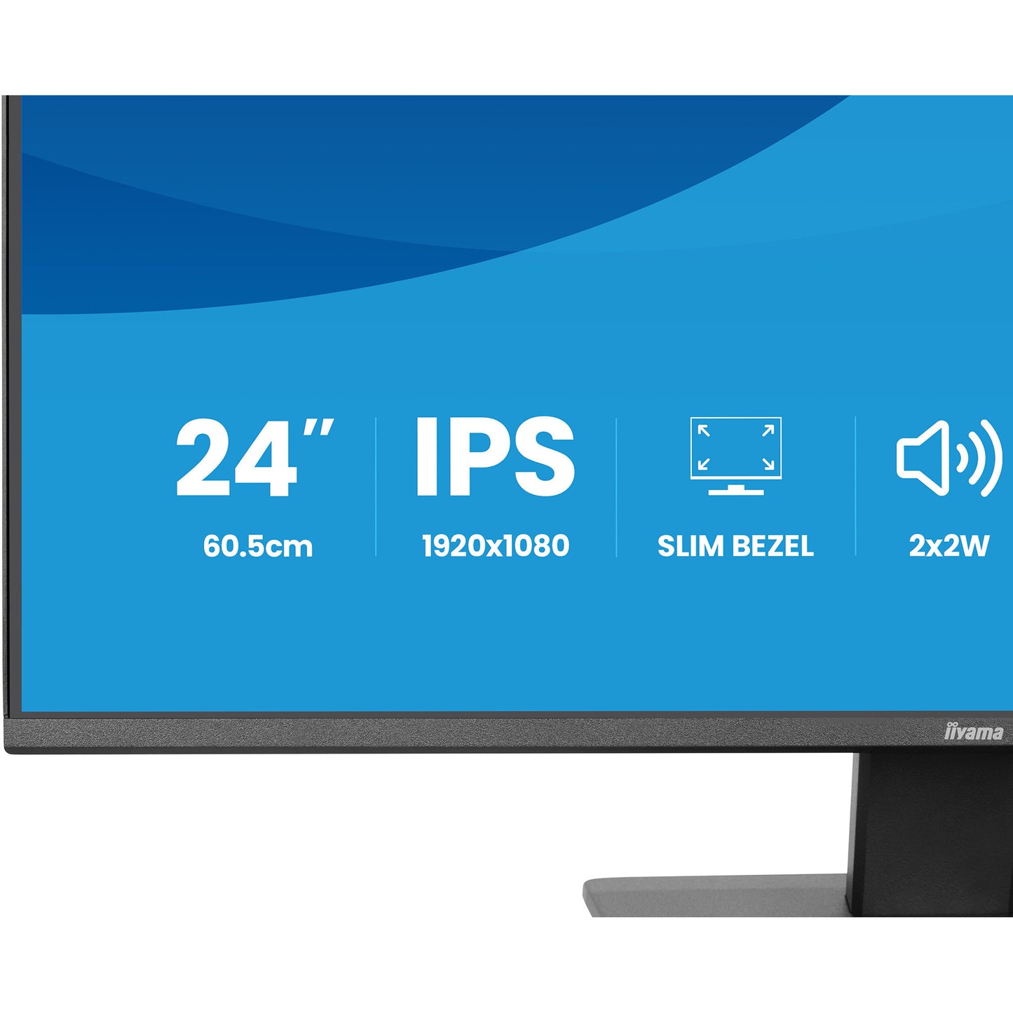 Iiyama prolite x2493hsu-b1 23.8 monitor (zwart (mat), 120 hz, hdmi, displayport, usb, audio)