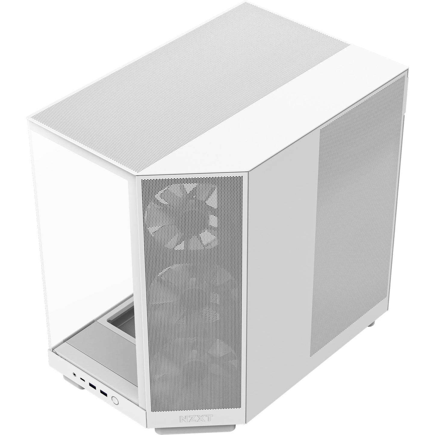 NZXT h6 flow rgb midi tower behuizing (wit | 2x usb-a | 1x usb-c | rgb | tempered glass)