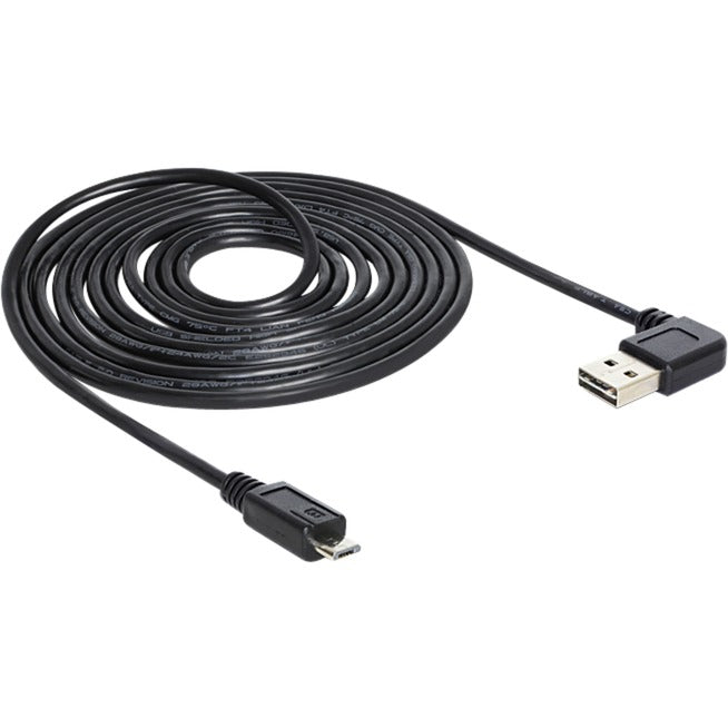 DeLOCK usb2.0 a 90° > usb micro-b kabel (zwart, 5 meter)