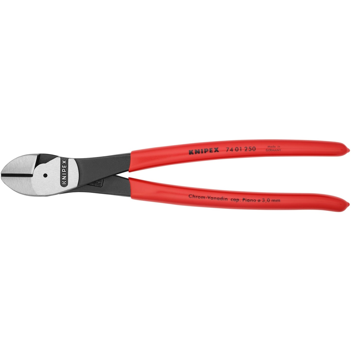 KNIPEX kracht-zijsnijtang 74 01 250 kniptang (rood)