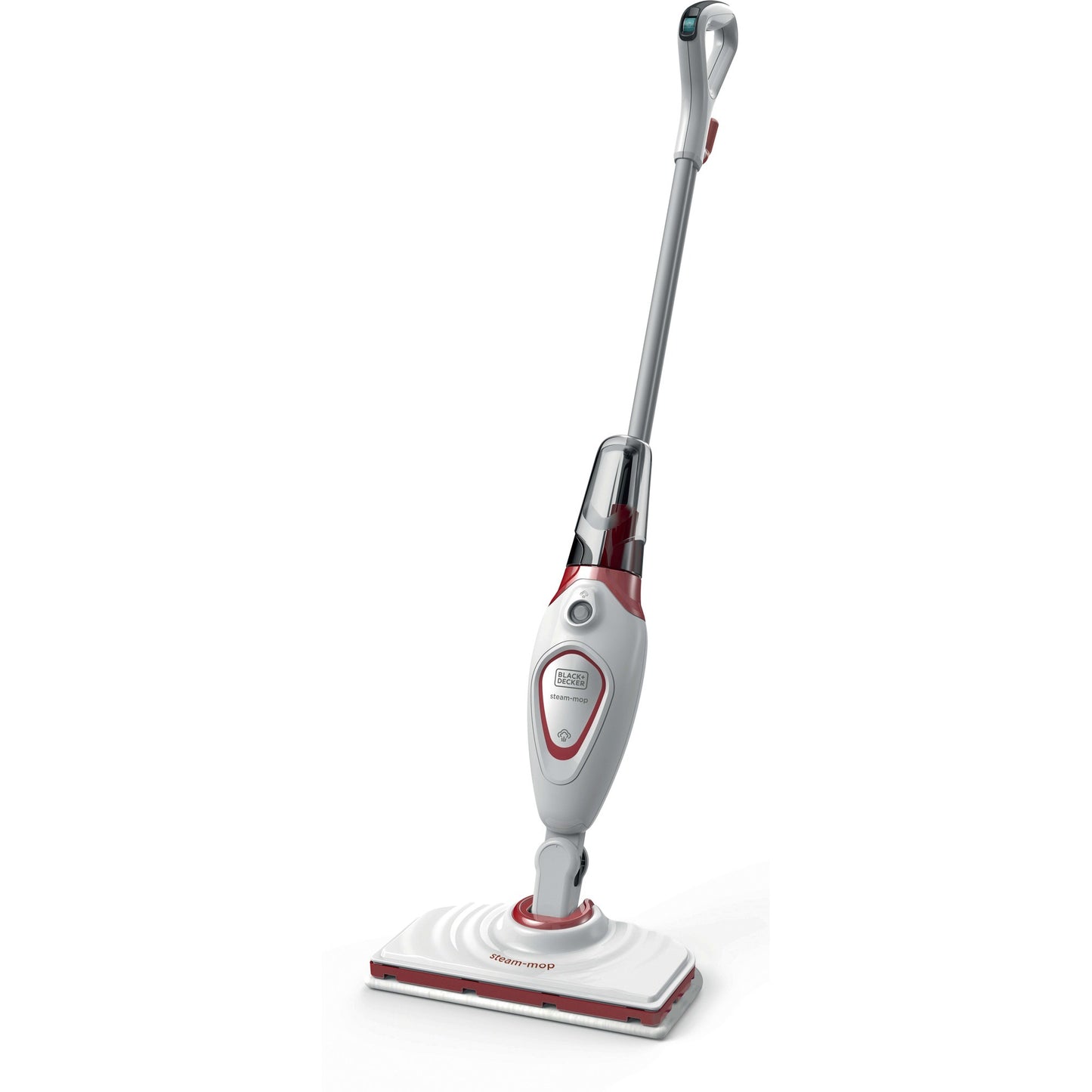 BLACK+DECKER bds1616r 1600w steam-mop met 2 stoomdoeken stoomreiniger (wit rood)