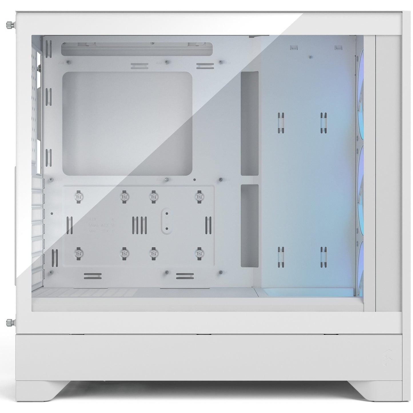 Fractal Design pop 2 air rgb midi tower behuizing (wit | 1x usb-a | 1x usb-c | rgb | tempered glass)