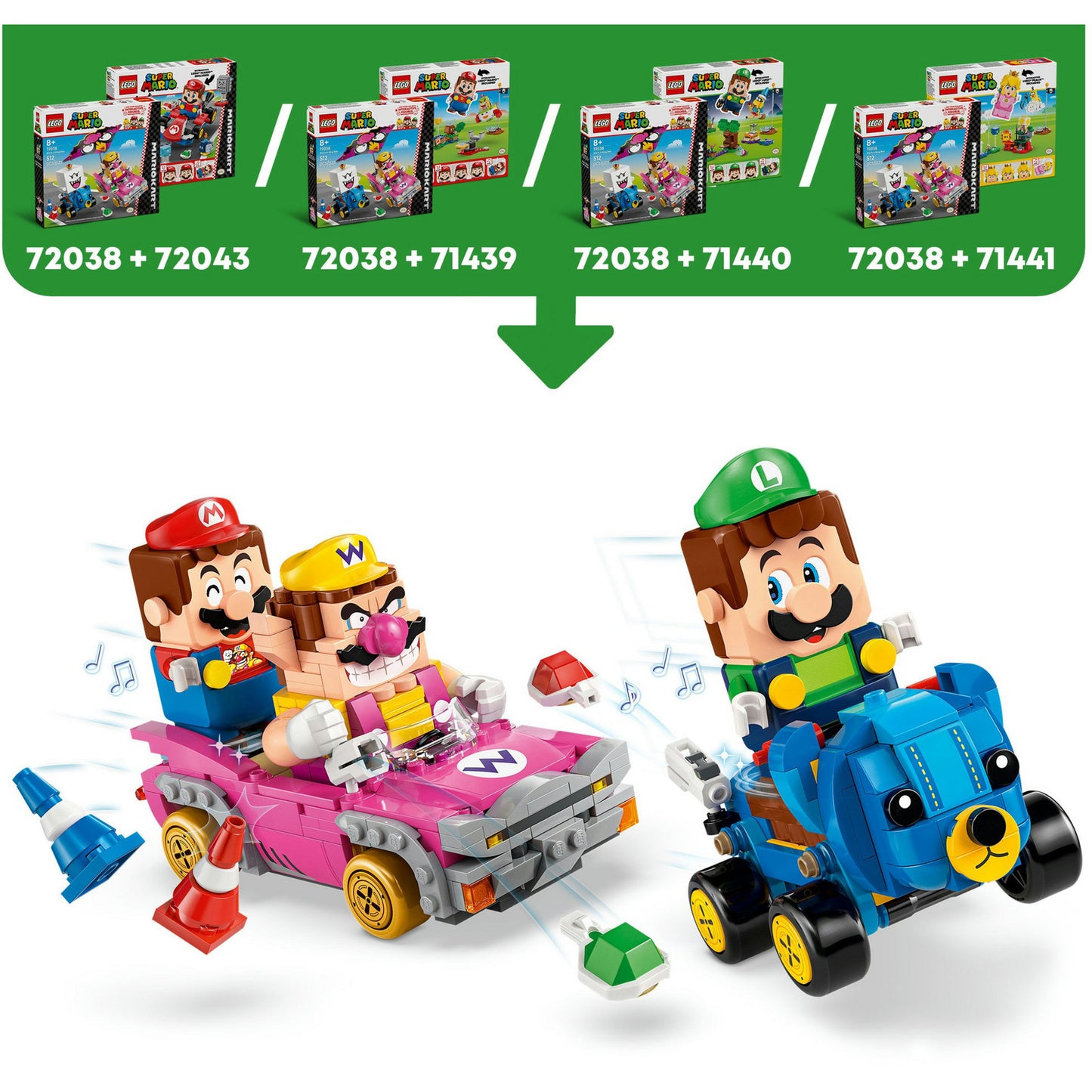 LEGO super mario 72038 wario en king boo