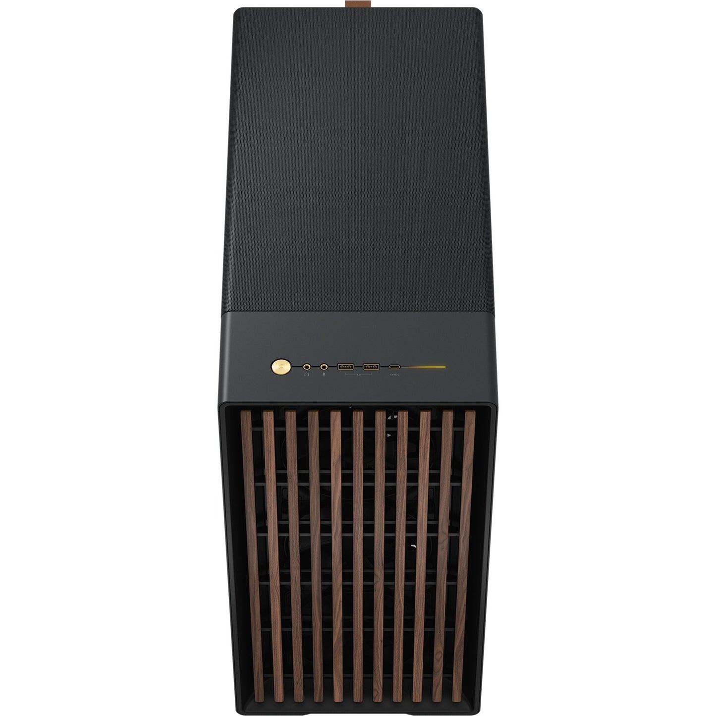 Fractal Design north xl midi tower behuizing (zwart houtkleur | 2x usb-a | 1x usb-c | tempered glass)