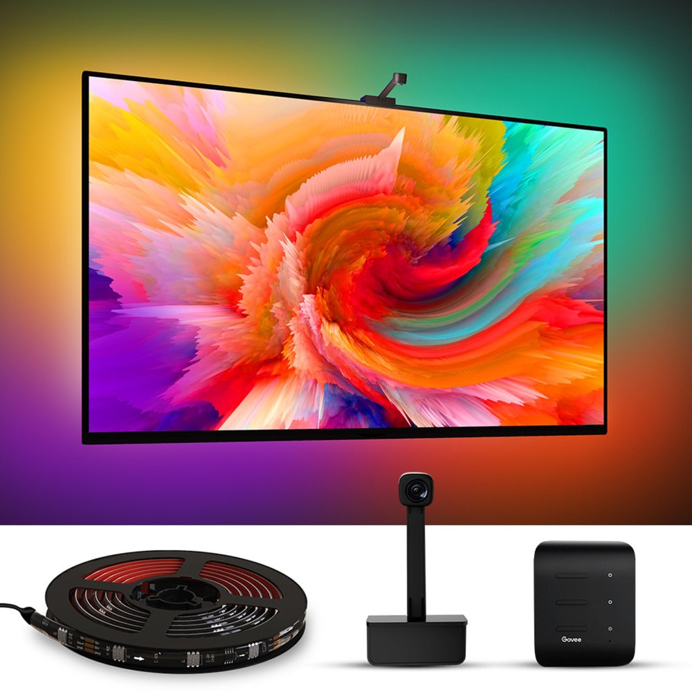 Govee h6199 dreamview t1 tv achtergrondverlichting sfeerverlichting (5 meter, rgbic, wifi, bluetooth, voor 75 - 85 inch tv's)