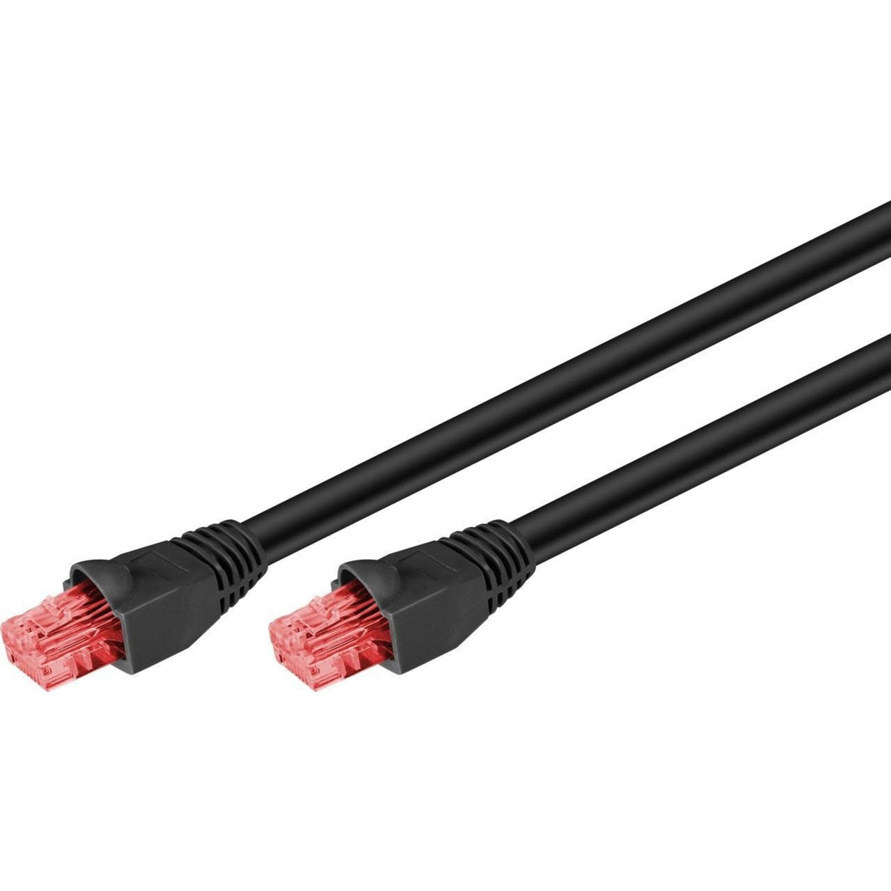 Goobay patchkabel cat.6 u utp, outdoor (zwart, 15 meter)