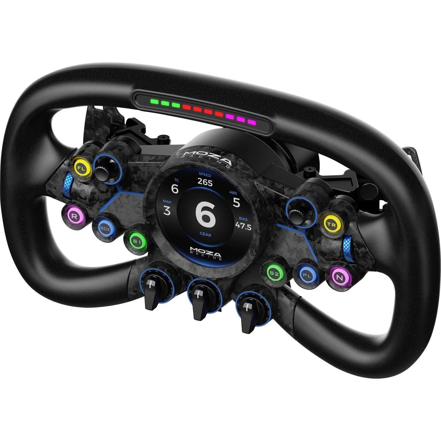 MOZA vision gs stuur add-on (zwart carbon)