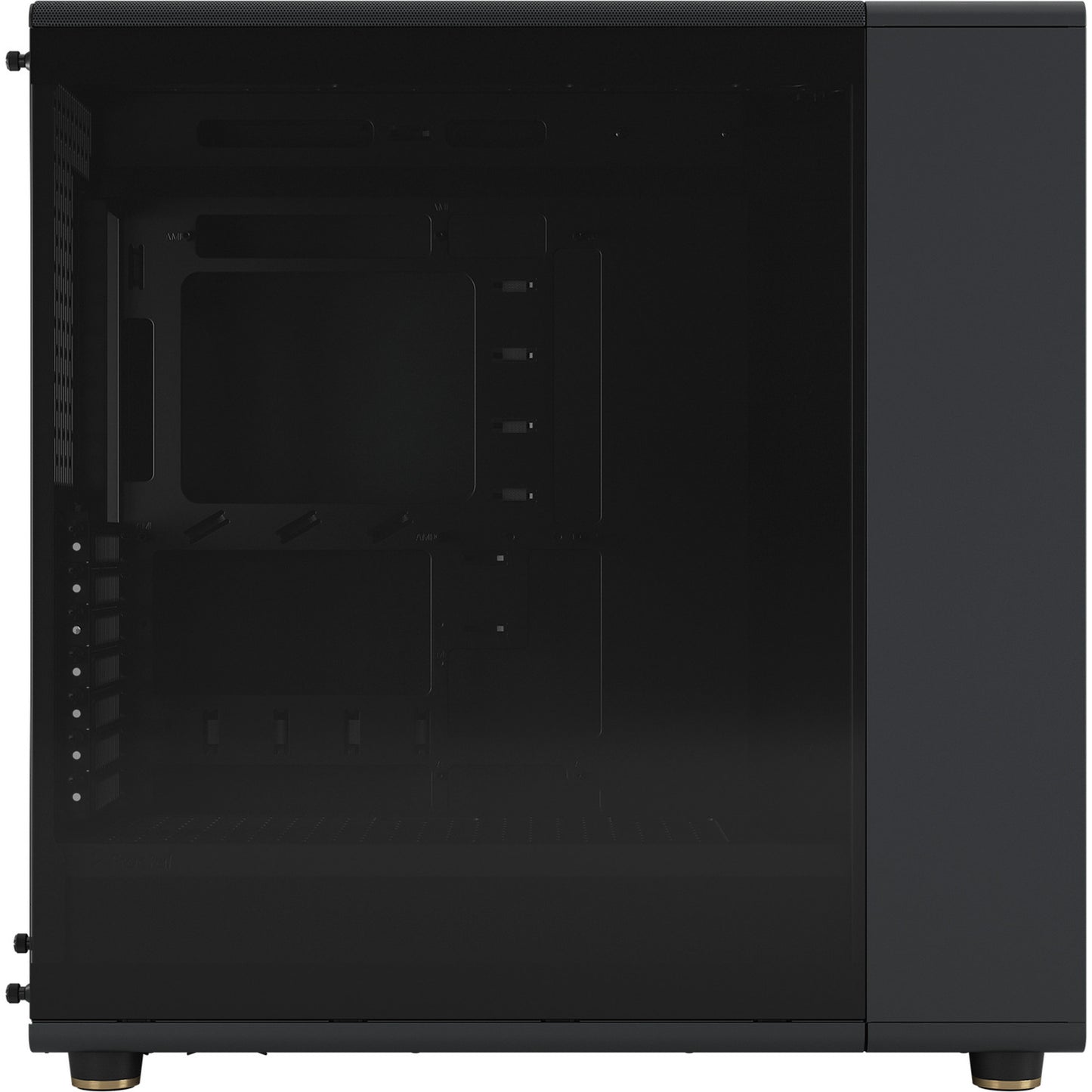 Fractal Design north xl rc charcoal black tg dark midi tower behuizing (zwart houtkleur | 2x usb-a | 1x usb-c | tempered glass)