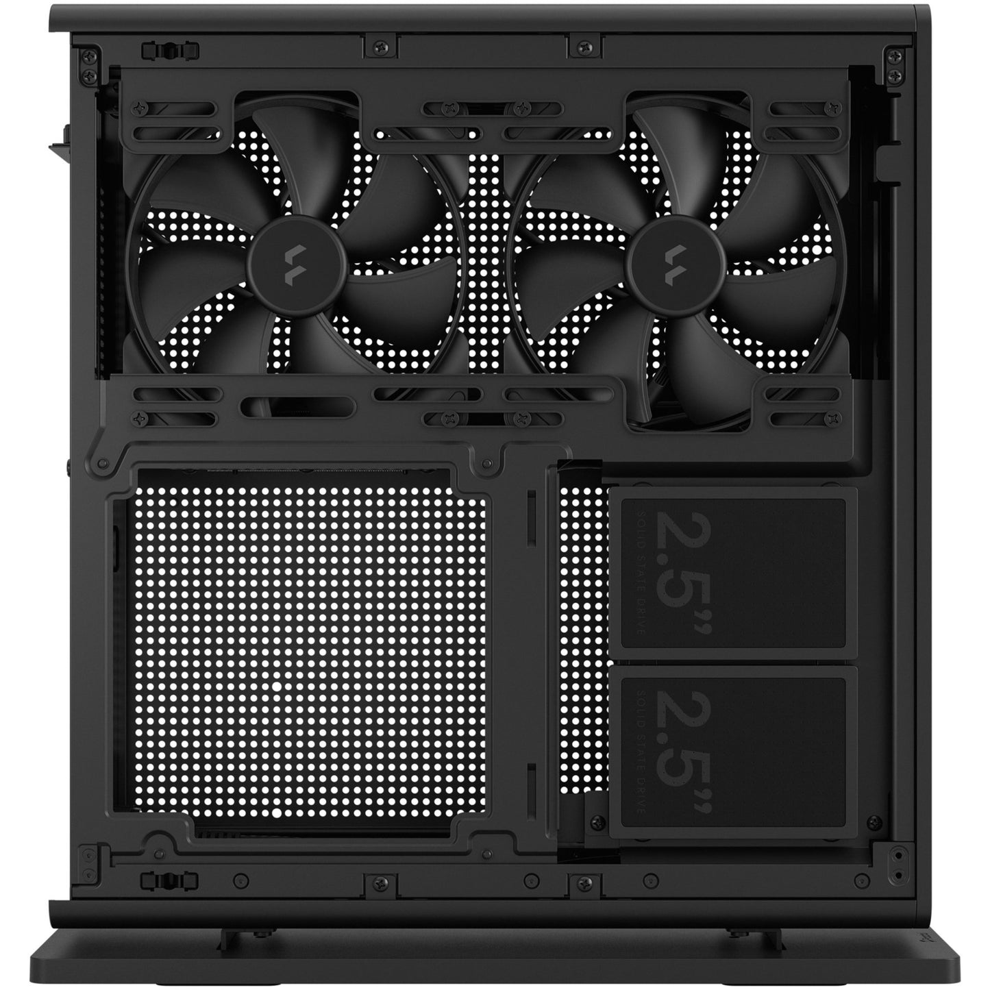 Fractal Design ridge black mini tower behuizing (zwart | 2x usb-a | 1x usb-c)