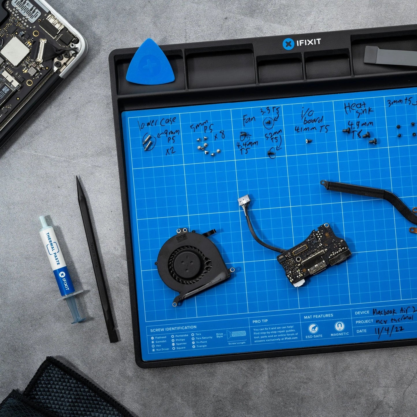 IFixit fixmat beschermingsmat (blauw zwart)