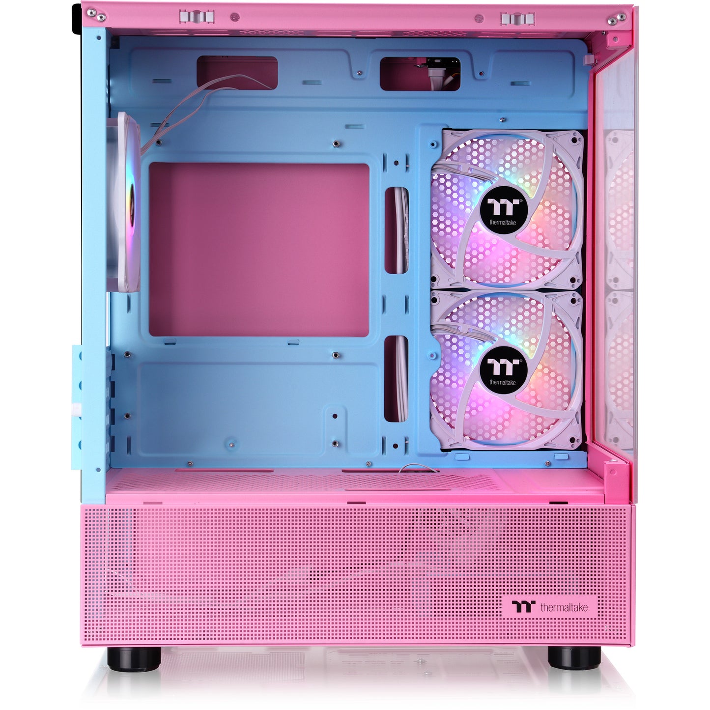 Thermaltake view 170 tg argb mini tower behuizing (roze | 2x usb-a | rgb | tempered glass)