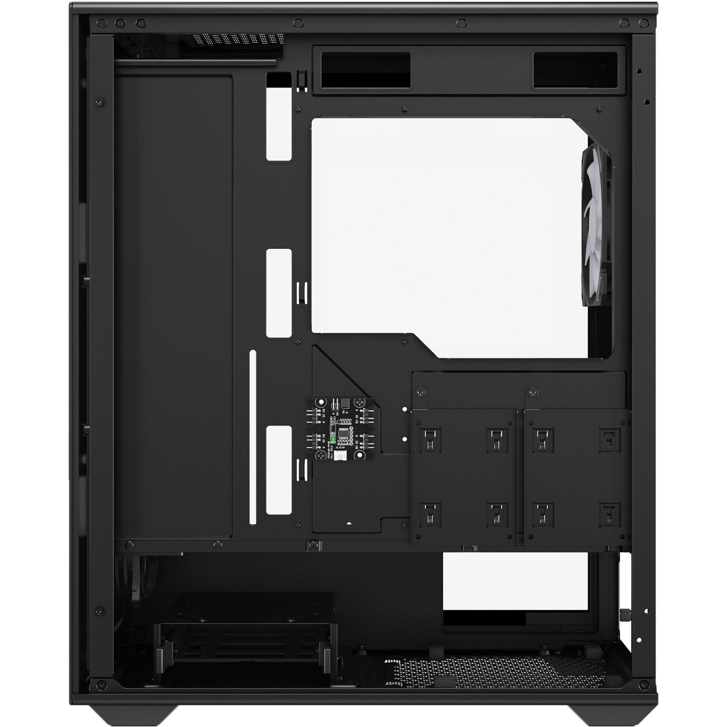 Sharkoon vk2 rgb midi tower behuizing (zwart | 2x usb-a | rgb | tempered glass)