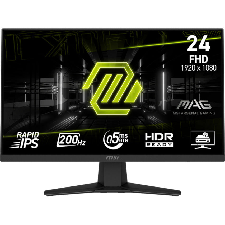 MSI mag 244f 23.8 gaming monitor (zwart, hdmi, displayport, 200 hz)