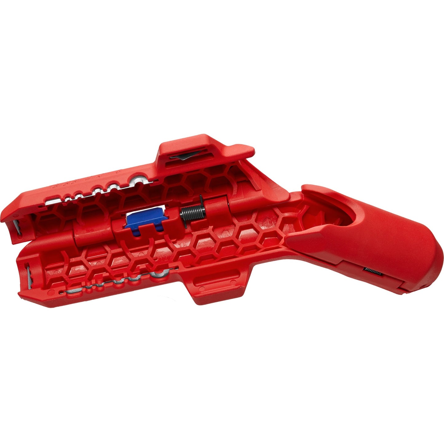 KNIPEX ergostrip universeel kabelstrip- ontmantelingsgereedschap (rood blauw)