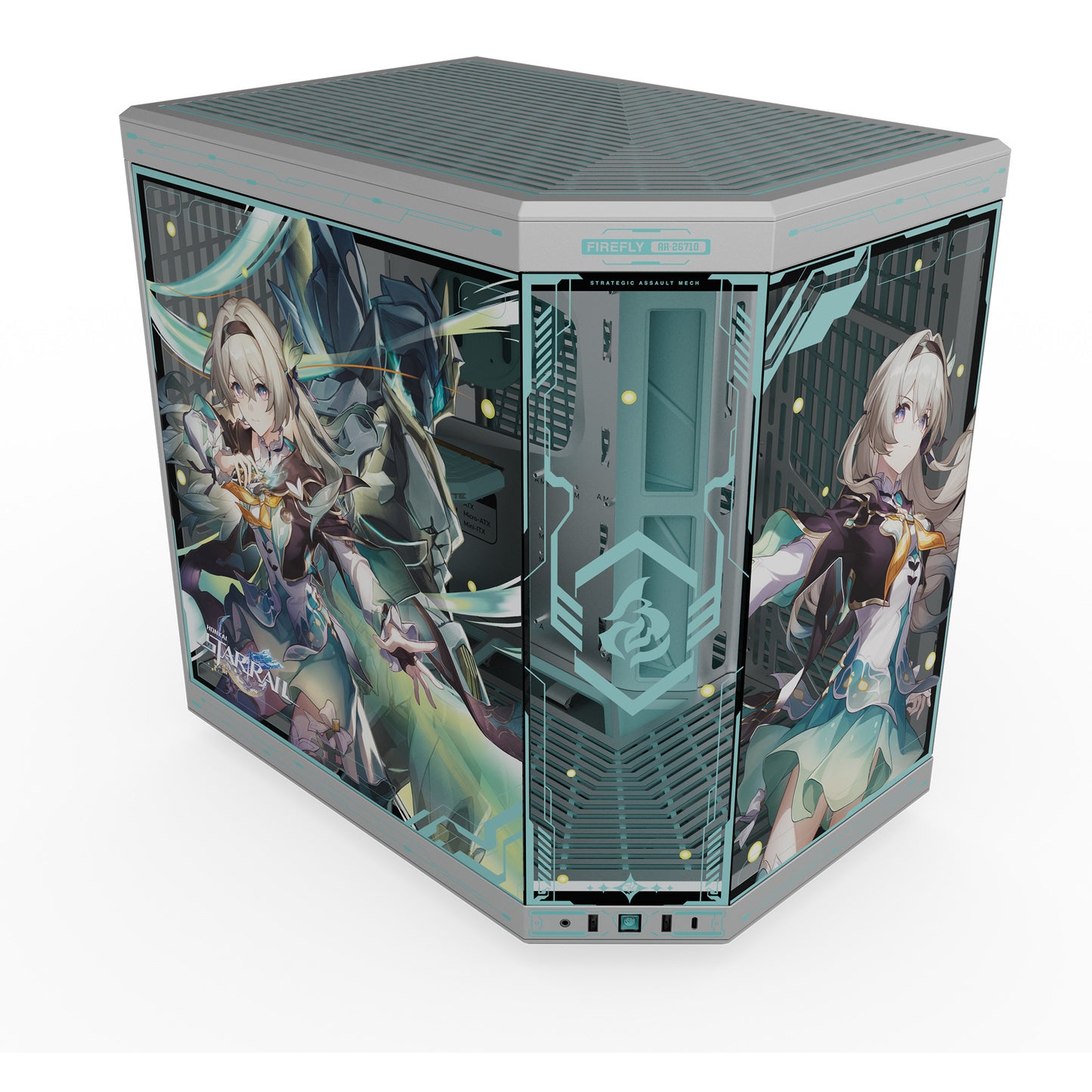HYTE y70 firefly edition midi tower behuizing (2x usb-a | 1x usb-c | tempered glass)