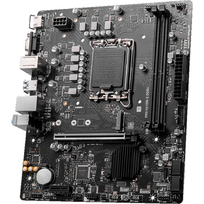 MSI pro h610m-e ddr4 socket 1700 moederbord (zwart, gb-lan, sound, µatx)