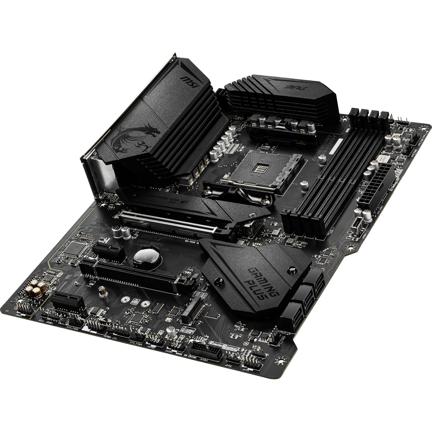 MSI mpg b550 gaming plus socket am4 moederbord (zwart, raid, gb-lan, sound, atx)