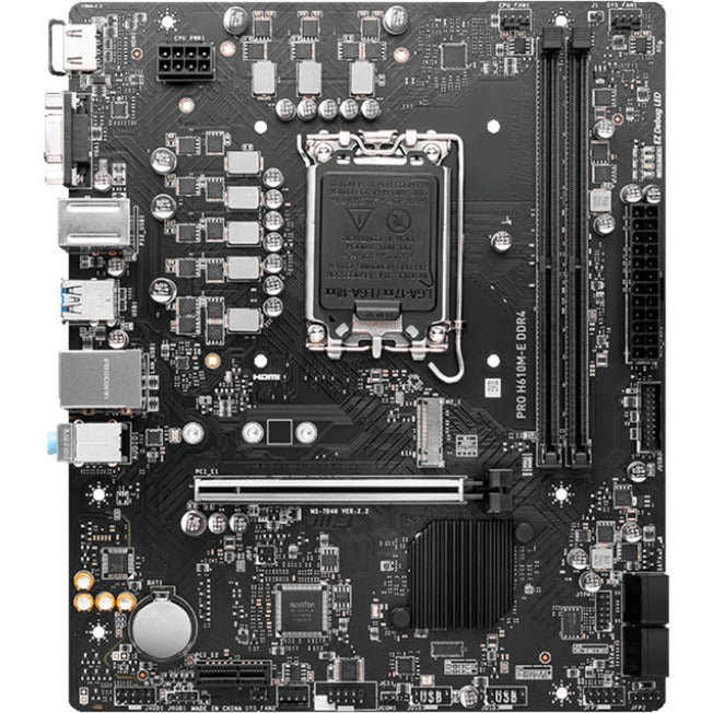 MSI pro h610m-e ddr4 socket 1700 moederbord (zwart, gb-lan, sound, µatx)