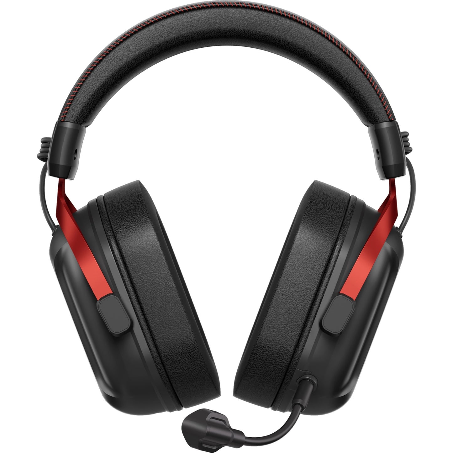 MCHOSE S9 Pro Wireless over-ear gaming headset (Zwart rood, PC laptop Playstation Switch Smartphone, 2.4G Bluetooth Wired Type-C )