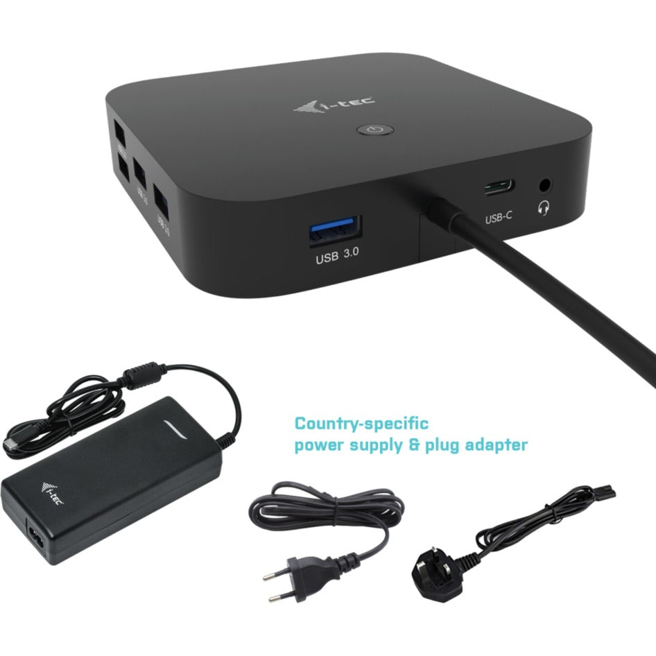 I-tec usb-c hdmi dp docking station with power delivery 100 w (zwart)