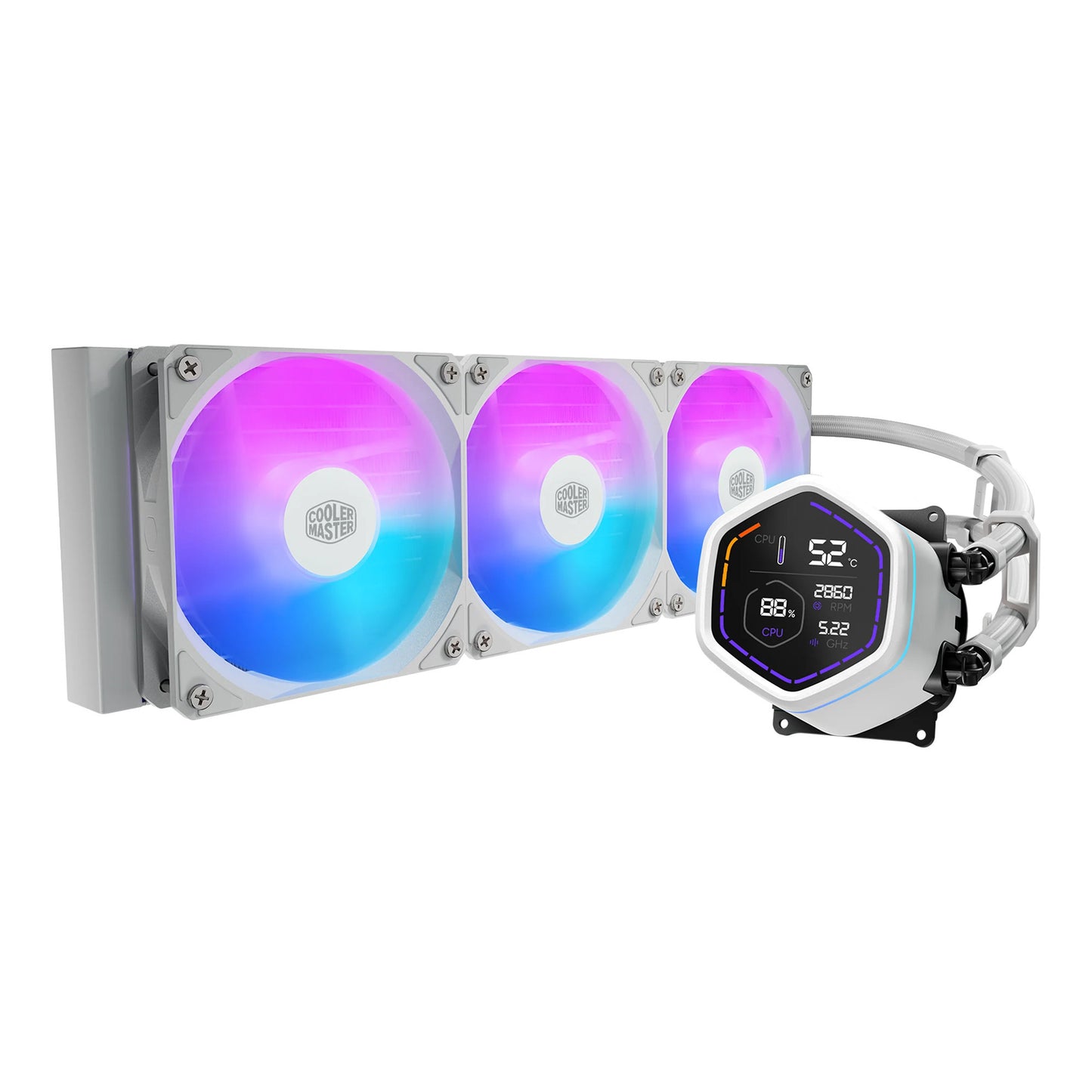 Cooler Master masterliquid core nex digital 360 white waterkoeling (wit, argb)