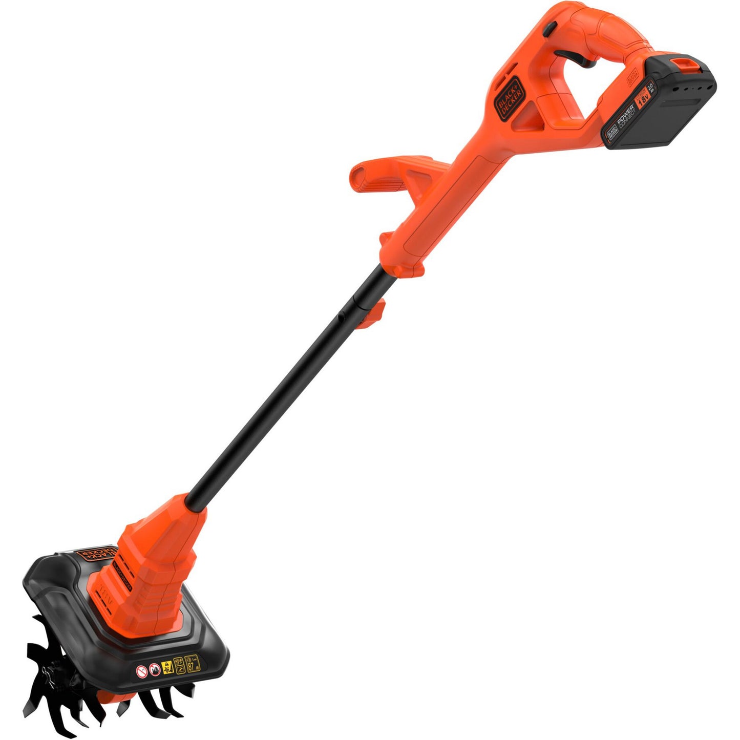 BLACK+DECKER betl1820l-qw 18v 2.0ah grondfrees (oranje zwart, 18v 2.0ah accu en 400ma lader inbegrepen)