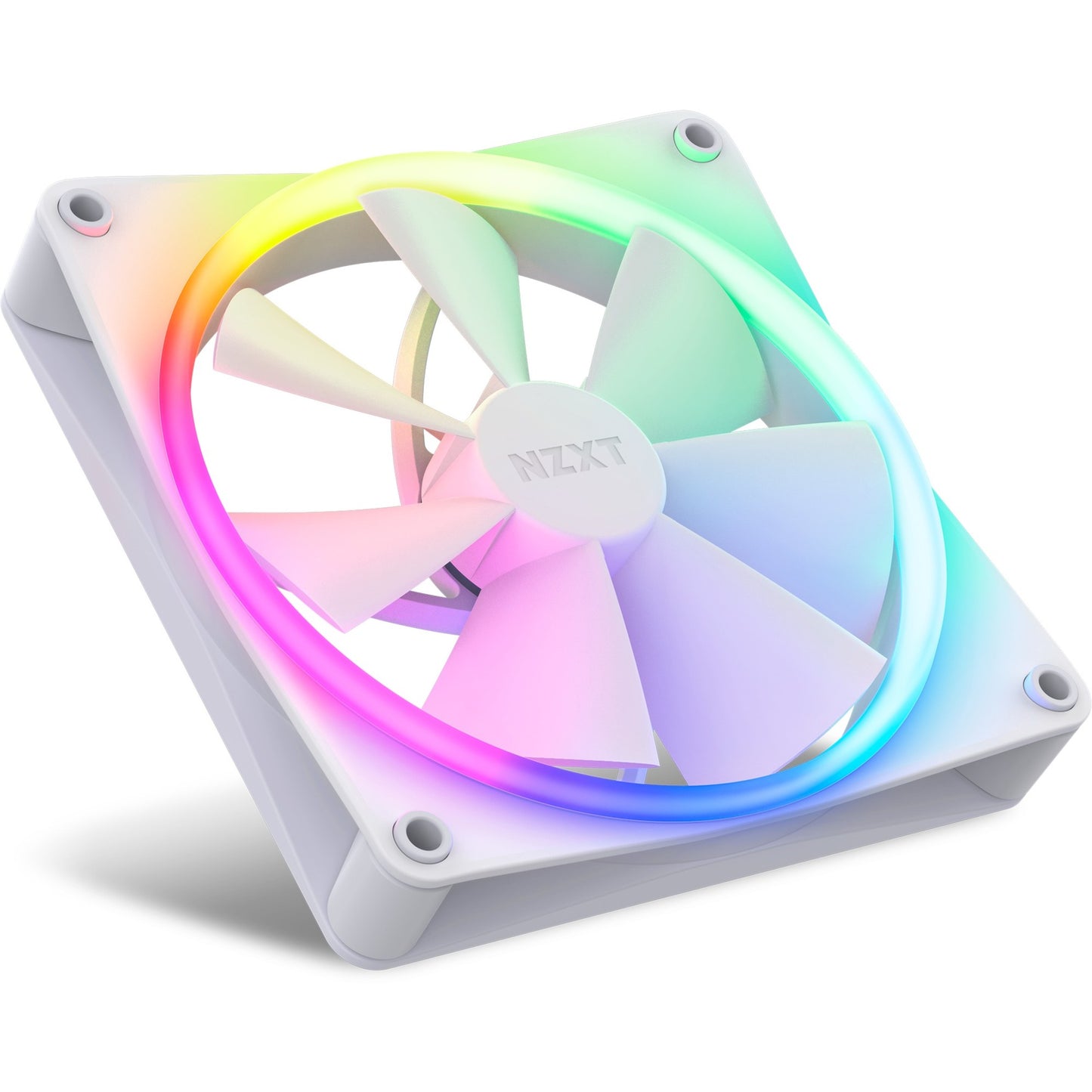 NZXT f140 rgb duo case fans (wit, 2 stuks, 140 x 140 x 25 mm, pwm, incl. controller)