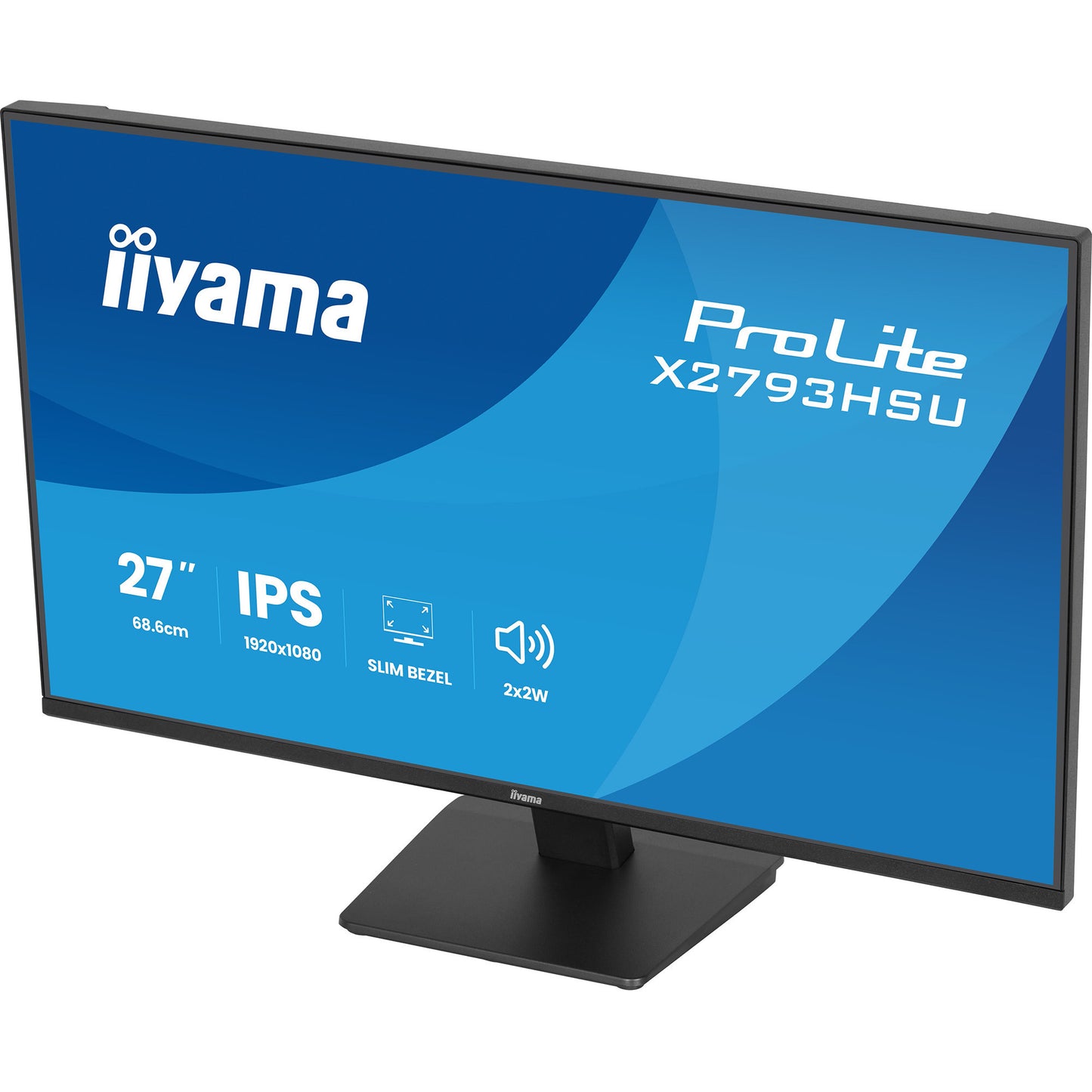 Iiyama prolite x2793hsu-b1 27 monitor (zwart (mat), 120 hz, hdmi, displayport, usb, audio)