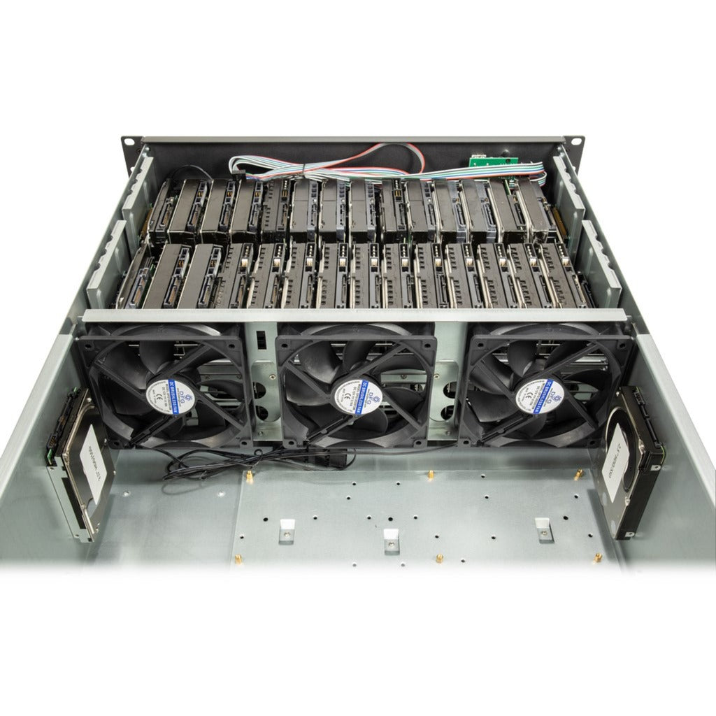 Inter-Tech 4f28 mining-rack, server behuizing (zwart | 2x usb-a)