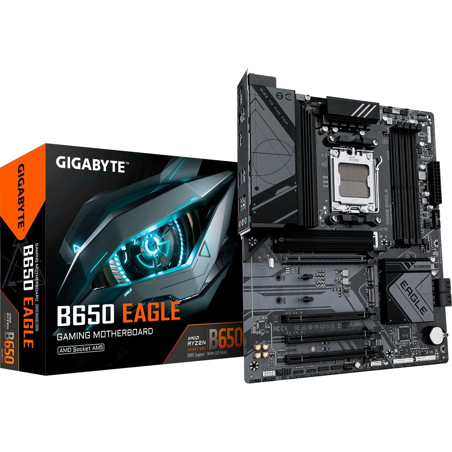GIGABYTE b650 eagle socket am5 moederbord (raid, gb-lan, sound, atx)