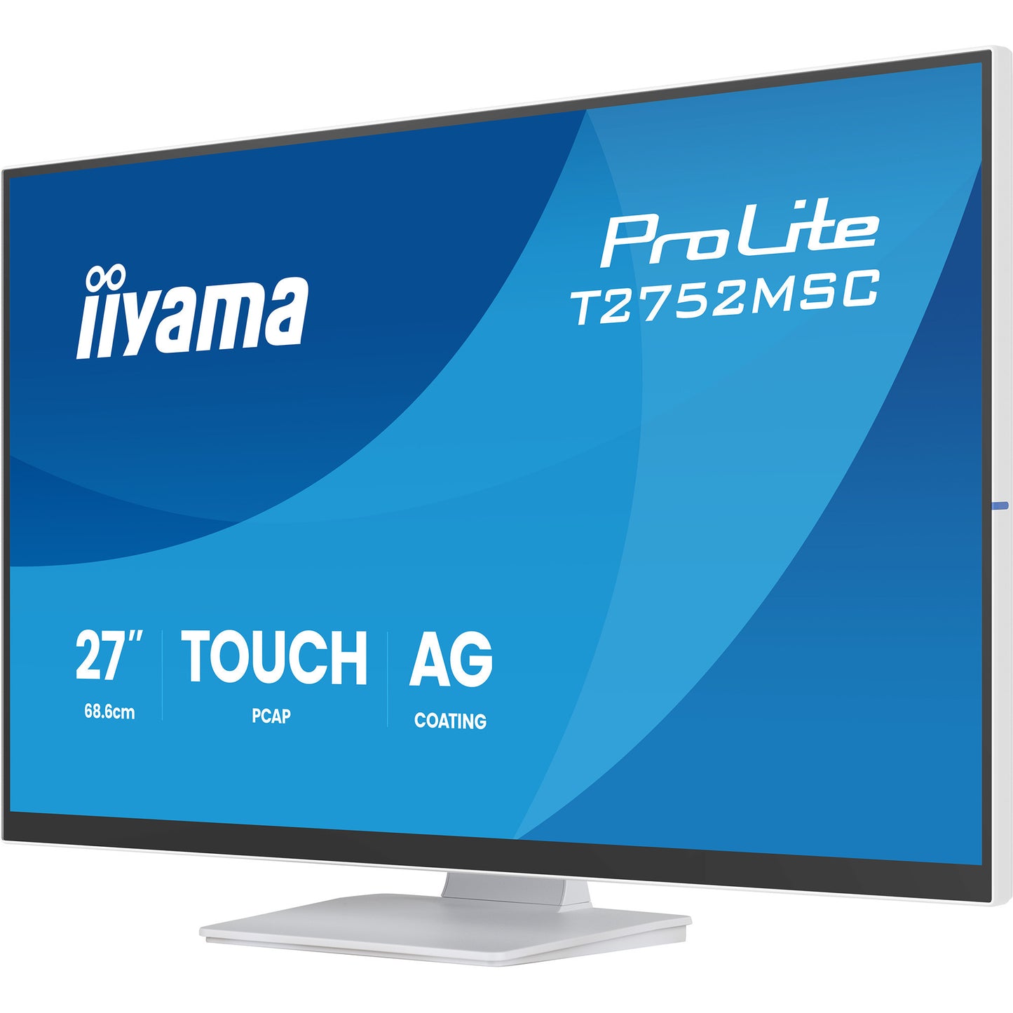 Iiyama prolite t2752msc-w1ag 27 touchscreen monitor (wit (mat), 100 hz, hdmi, displayport, usb 3.2 gen 1, audio, touchscreen )
