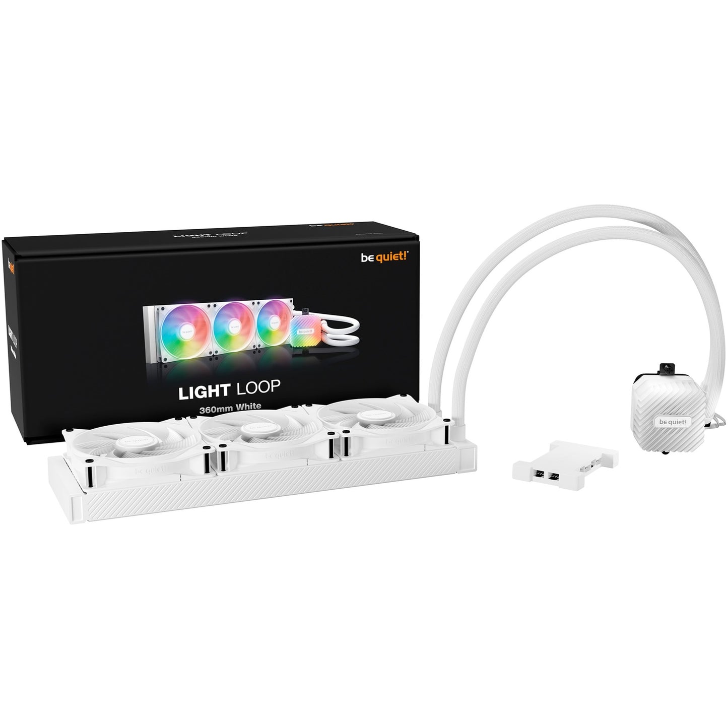 Be Quiet! light loop 360 argb waterkoeling (wit, 4-pins pwm fan-connector)