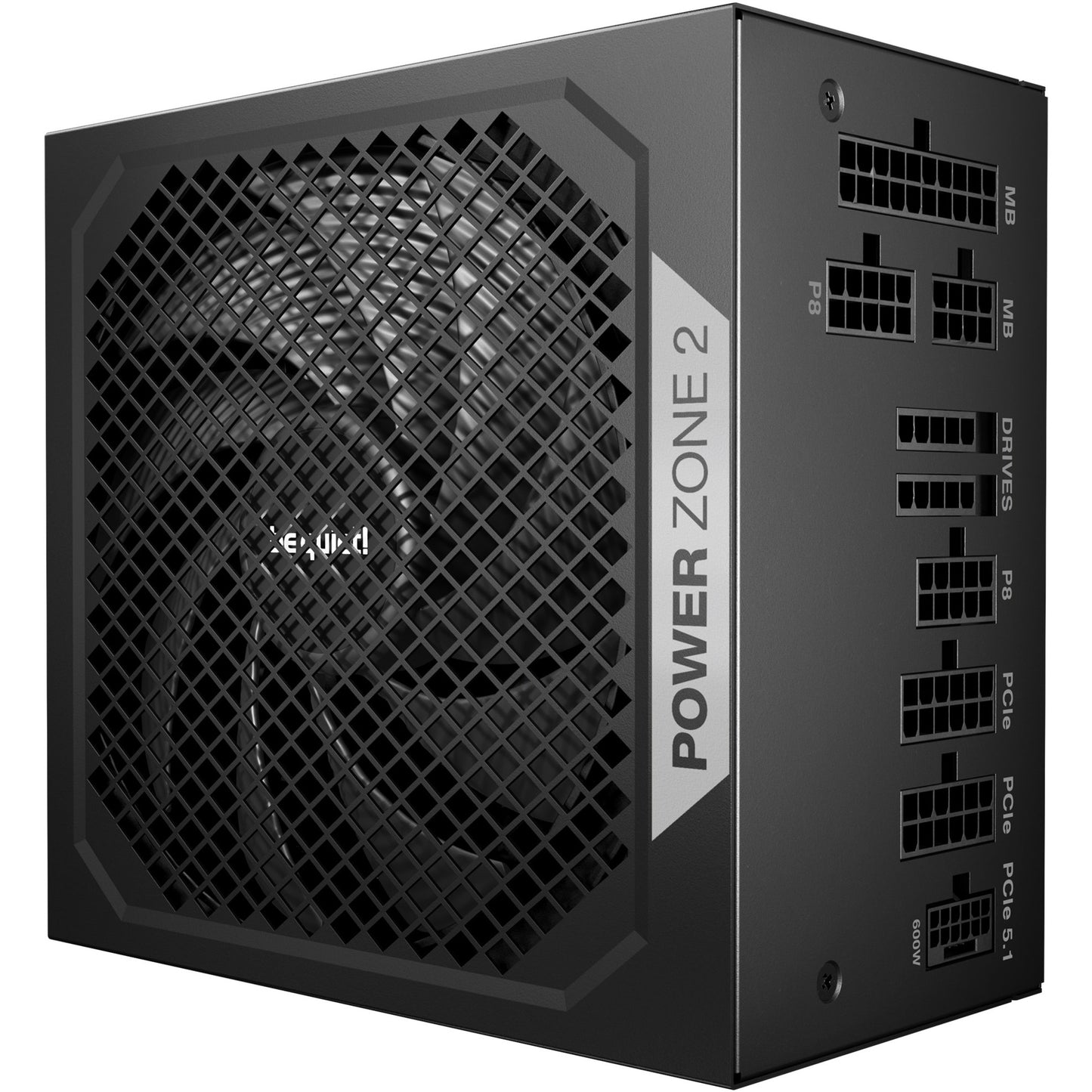 Be Quiet! power zone 2 modulaire 750 watt voeding (zwart, 1x 12v-2x6, 3x pcie)