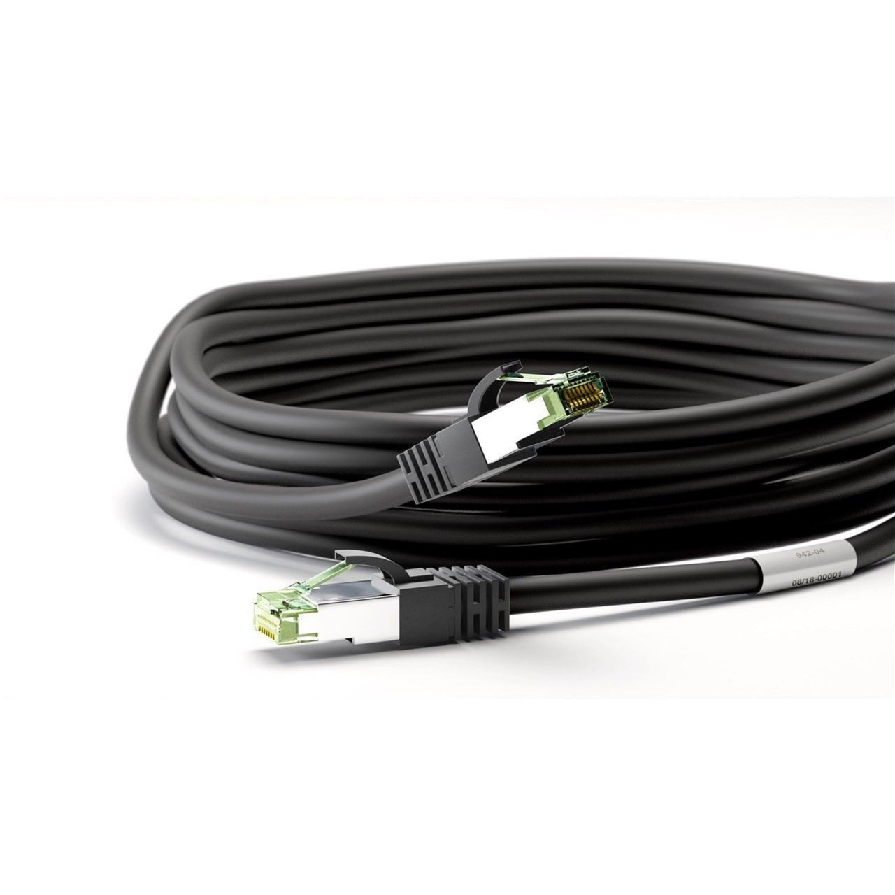 Goobay patchkabel cat.8.1 s ftp (zwart, 0,25 meter)