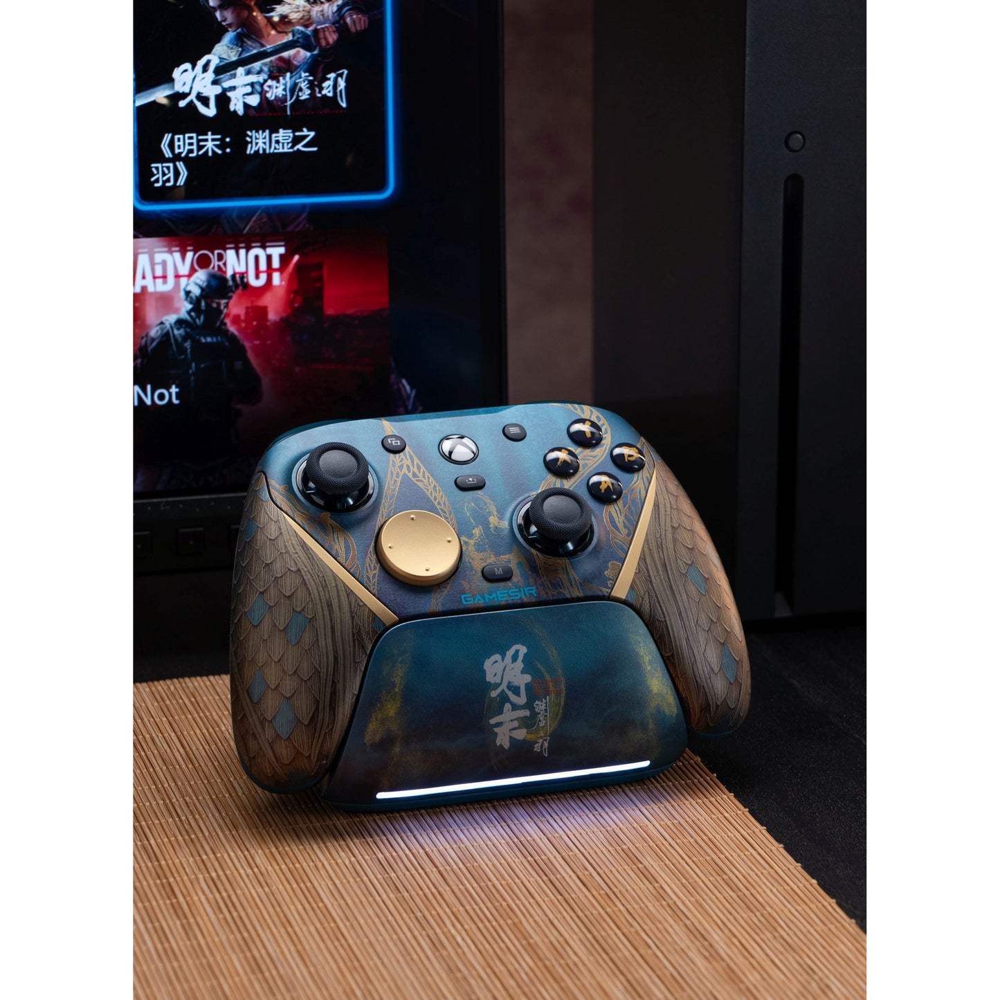 GameSir G7 Pro Tri-Mode - Wuchang Version (Wireless for Xbox) gamepad (Blauw goud, Xbox Series X|S, Xbox One, pc, Android, Steam)