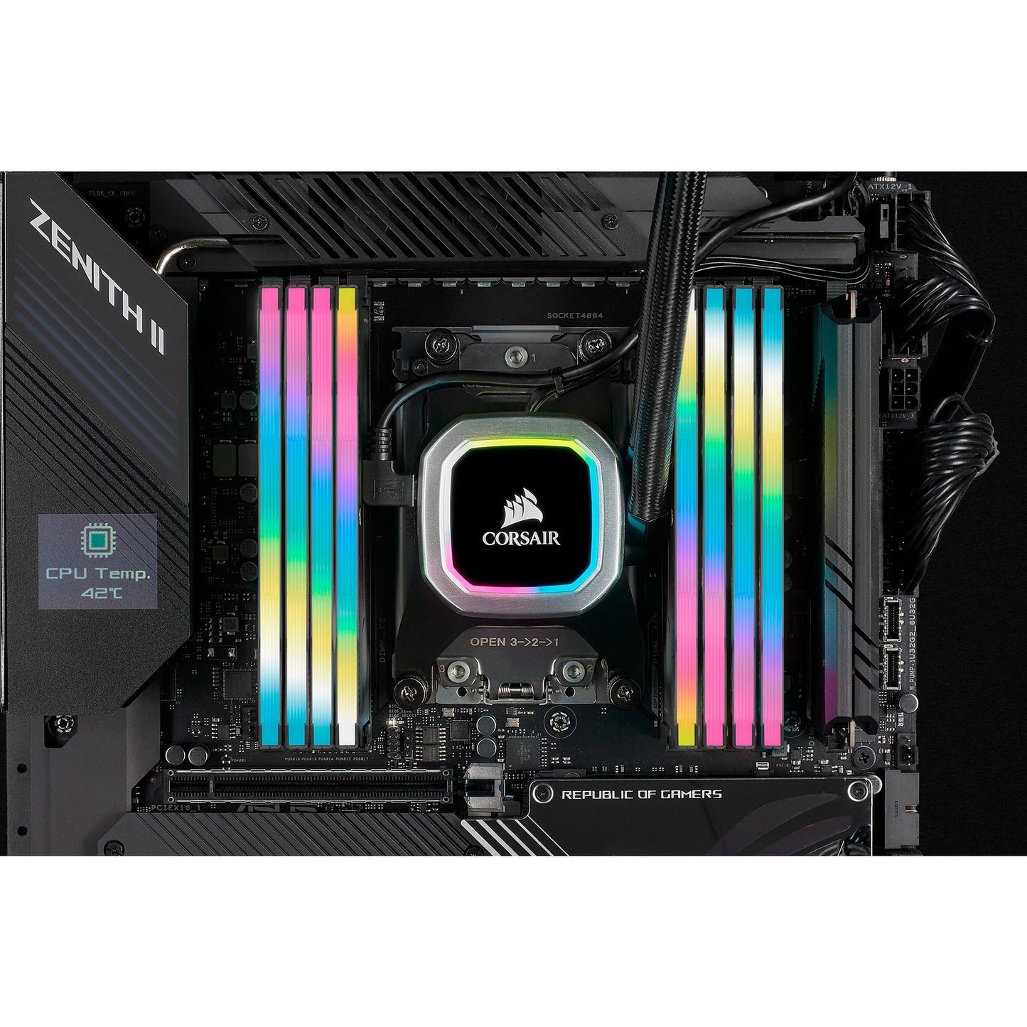 Corsair 64 gb ddr4-3200 (4x 16 gb) werkgeheugen (cmh64gx4m4e3200c16, xmp 2,0)