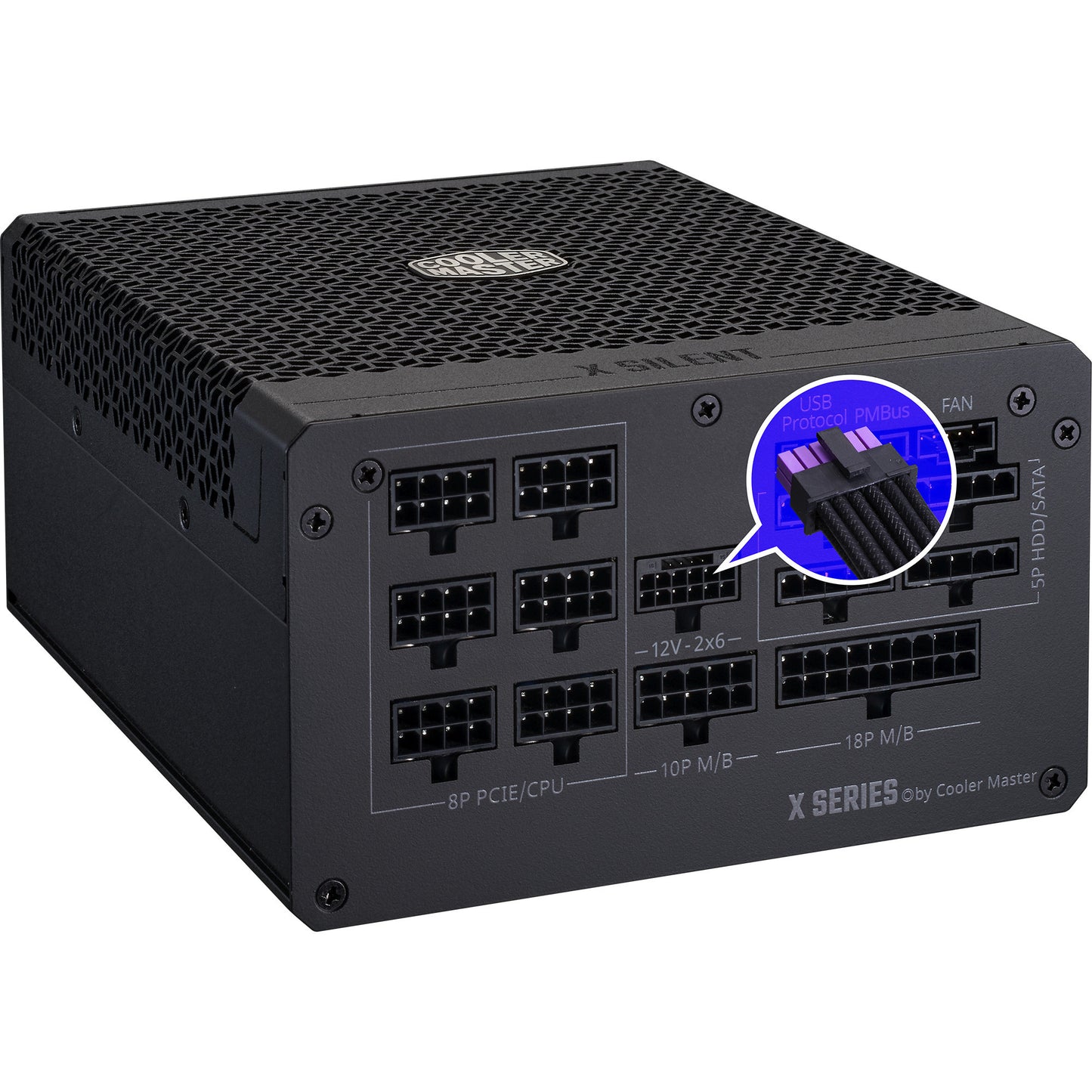 Cooler Master , 1100 watt voeding (zwart)