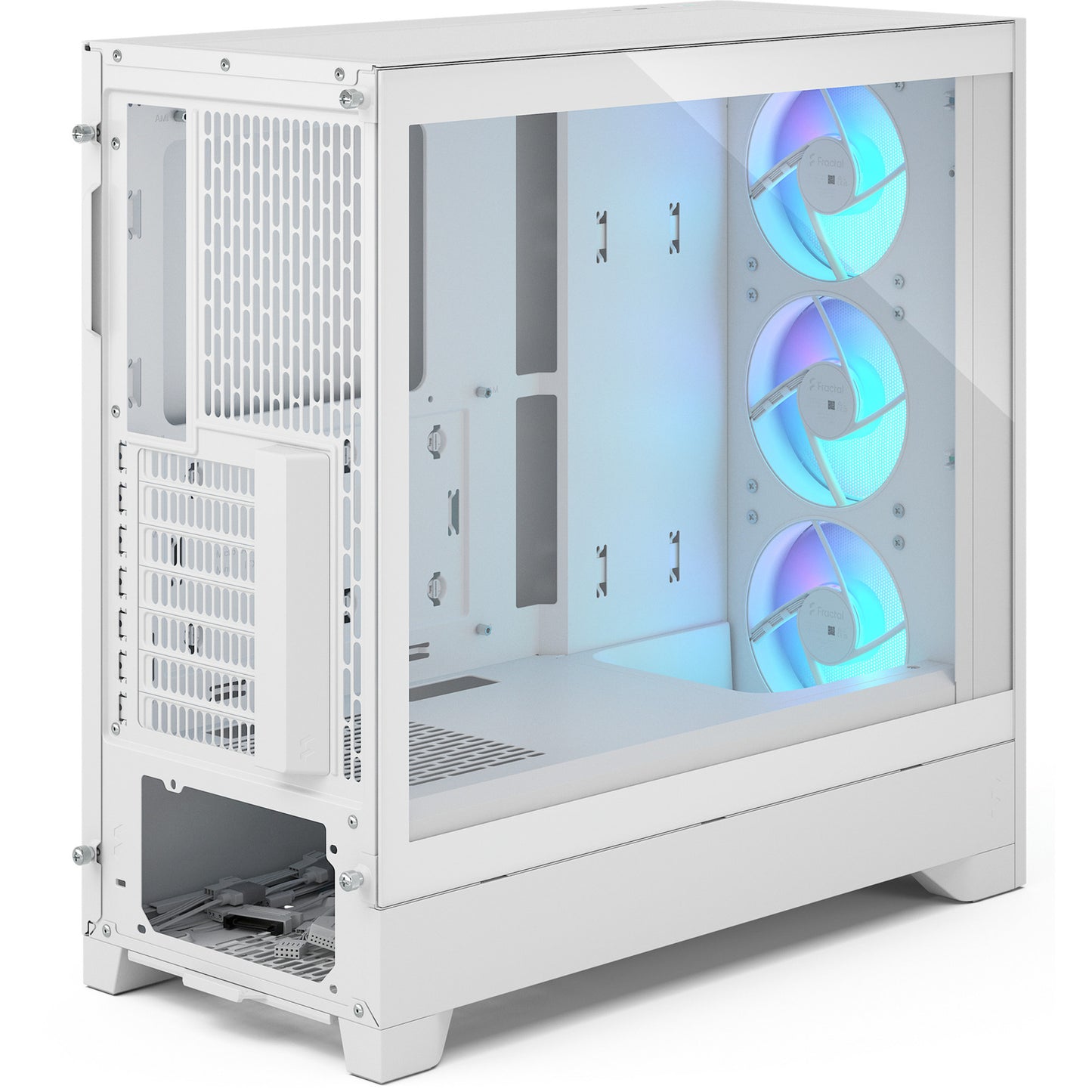 Fractal Design pop 2 air rgb midi tower behuizing (wit | 1x usb-a | 1x usb-c | rgb | tempered glass)