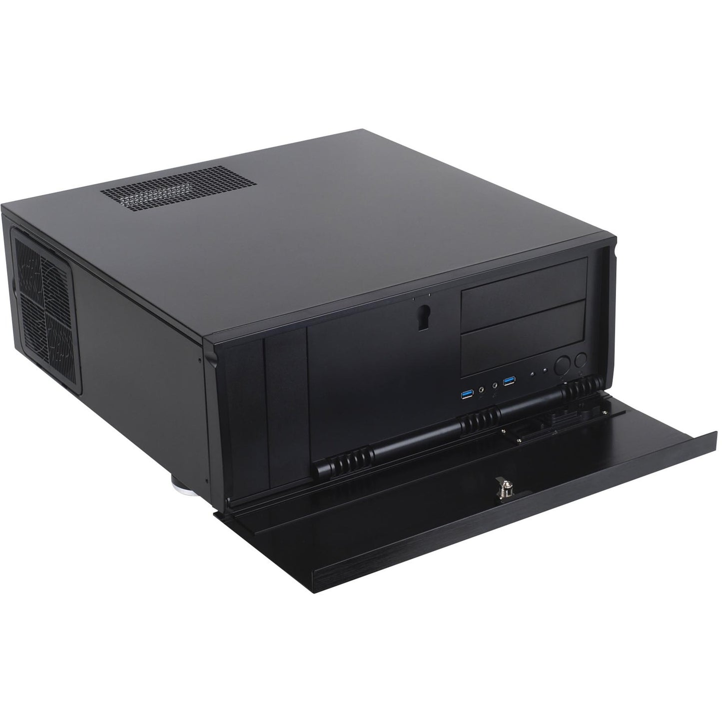 SilverStone grandia gd07b htpc behuizing (zwart | 2x usb-a)